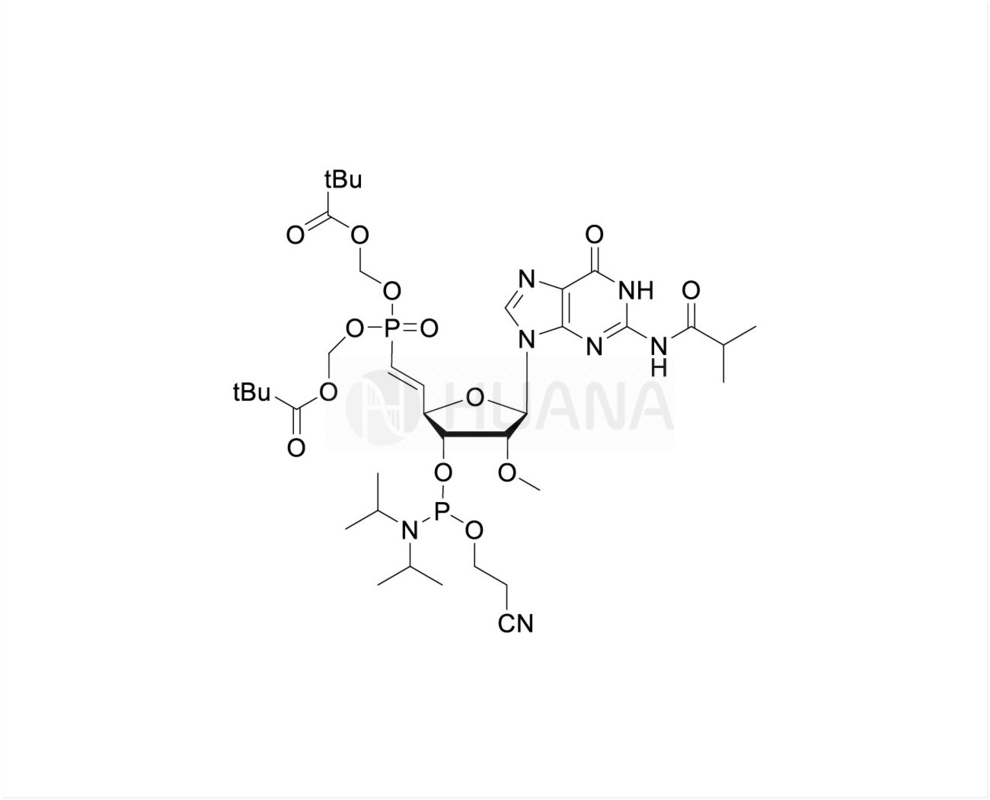 5'-POM-(E) -Vinylphosphonat-2'-O-Me-rG ((iBu)-3'-CE-Phosphoramidit