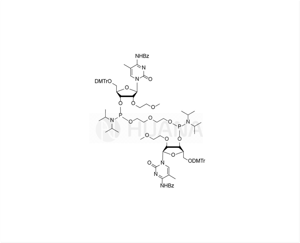 Di(5'-O-DMTr-2'-O-MOE-5-Me-rC(Bz)-3'-Oxy) -(Oxybis ((Ethan-1,2-Diyl)) -bis ((Diisopropylphosphoramidit))