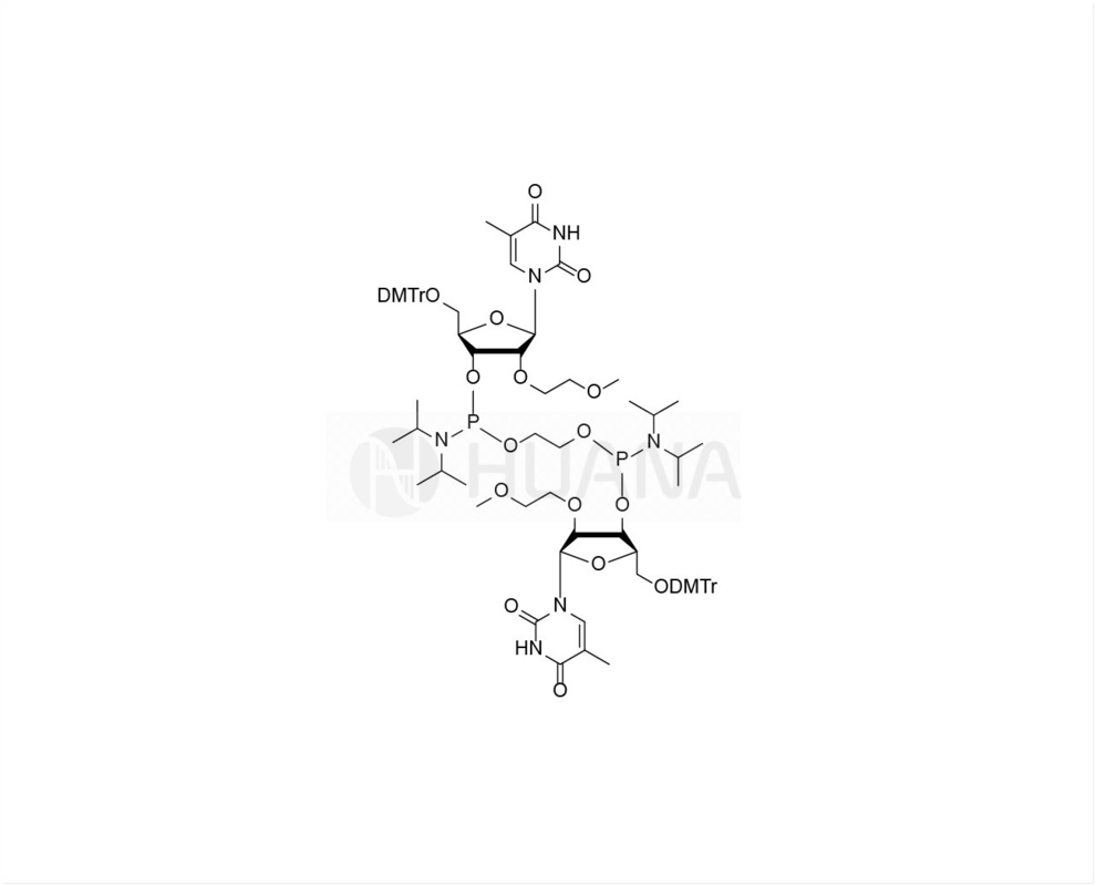 Ethan-1,2-di(5'-O-DMTr-2'-O-MOE-rT-3'-oxy) bis ((diisopropylphosphoramidit)