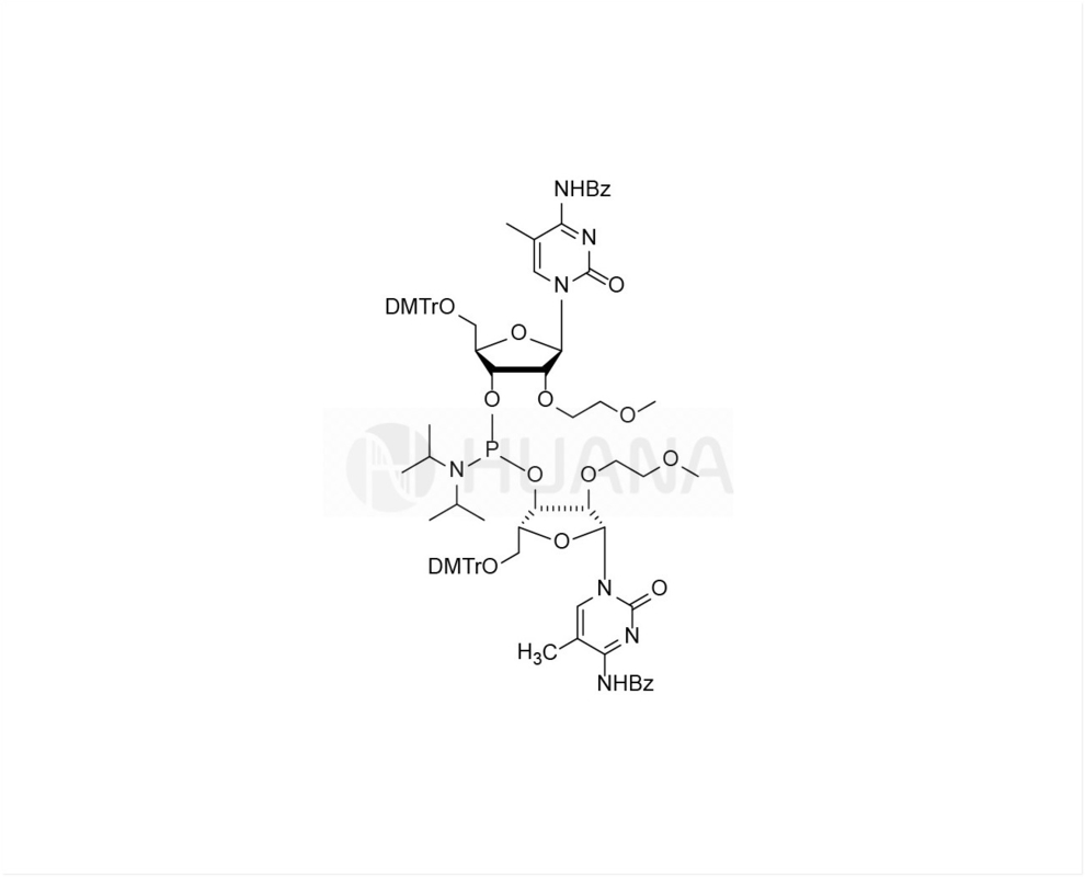 Bis ((5'-O-DMTr-2'-O-MOE-5-Me-rC(Bz)-3'-oxy) -diisopropylphosphoramidit