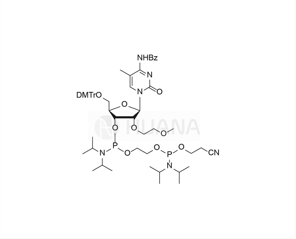 5'-O-DMT-2'-O-MOE-5-Me-rC(Bz)-3'- ((2-Cyanethoxy) ((Diisopropylamino) Phosphoramidit) -Ethyldiisopropylphosphoramidit
